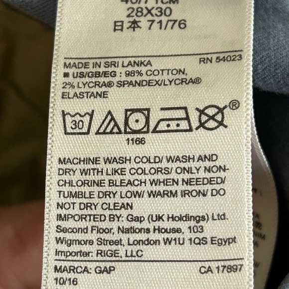 Gap Skinny Stretch Khaki Pants - Men's 28 x 30 Blue Pearl - Picture 10 of 10